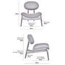 Ver mais imagens de Poltrona Decorativa Yves Base Madeira Castanho Linho Off White - Nexta Casa