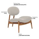 Ver imagem 7 de Poltrona Decorativa Yves Base Madeira Castanho Linho Off White - Nexta Casa