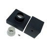 Kit 02 Acabamentos Registro Volante Quadrado Metal Preto - 4