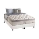 Ver imagem 1 de Cama Box Queen: Colchão Molas Anjos MasterPocket Ensacadas Impressione + Base CRC Courano Branco(158