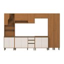 Ver imagem 2 de Cozinha Completa Venaly 14 Portas 2 Gavetas com Vidro Reflecta Cinamomo/Off White - Henn