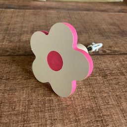 4 Ganchos de Parede Borboleta e Flor Infantil Bolsa Mochila:rosa - 5