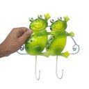 Ver imagem 3 de Gancho Metal Sapinho Duplo Kit 4 Unidades Enfeite Decoraçao Parede Pendura Chave Bone Bolsa Cabide