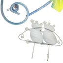 Ver imagem 2 de Gancho Metal Sapinho Duplo Kit 4 Unidades Enfeite Decoraçao Parede Pendura Chave Bone Bolsa Cabide