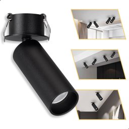 Spot Led Embutir Preto 5w Direcionável para Teto Bivolt - 1