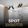 Spot Led Embutir Preto 5w Direcionável para Teto Bivolt - 5