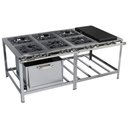 Ver imagem 1 de Fogão Industrial Stori Premium 6 Bocas 40x40 Forno com Chapa M23 Aço Inox 430 Metalmaq