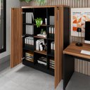 Ver imagem 3 de Armário Alto Escritório 120cm 2 Portas 9 Prateleiras F5