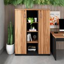 Ver imagem 1 de Armário Alto Escritório 120cm 2 Portas 9 Prateleiras F5