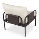 Ver imagem 7 de Poltrona Decorativa Estilo Industrial Lina L07 Couro Branco/preto - Mpozenato