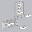 Ver imagem 6 de Cristaleira 2p 1g Vidro Balcao Buffet 4p Oak Ferrolack Milani Store