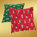 Ver imagem 2 de Kit 2 Almofadas Decorativas Natal Oxford 45x45 Vermelho