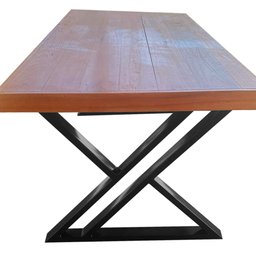 Mesa Industrial para Área Gourmet Amsterdã com Ferragem Preta 1,30m - 2