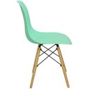 Ver imagem 2 de Kit 3 Cadeiras Charles Eames Eiffel Wood Design - Verde Claro