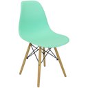 Ver imagem 5 de Kit 3 Cadeiras Charles Eames Eiffel Wood Design - Verde Claro