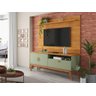 Rack + Painel Si Estilo Retrô 1.40m para Tv até 55'' Polegadas Cor Alecrim / Cinamomo - 1