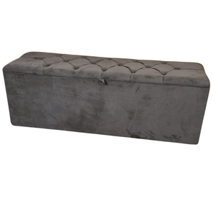 Recamier Calçadeira Bau Queen Cristal 150cm Cor Marrom