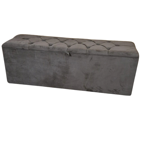 Recamier Calçadeira Bau Queen Cristal 150cm Cor Marrom