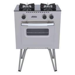 Fogão 2 Bocas Venax Mini Cook Gás GLP Bivolt Inox SE - 1