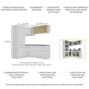 Ver imagem 4 de Armário de Cozinha Completa de Canto com Rodapé Veneza Multimóveis V2088 Branco
