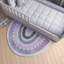 Ver imagem 1 de Tapete Quarto Infantil Arco Íris Coração Orgânico Anti-derrapante e Anti-alérgico