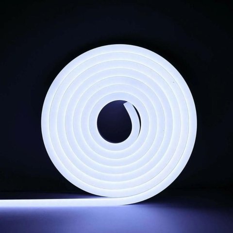 Fita Led Mangueira Neon 5 Mts Iluminação Ível Corte Cm - Branco Frio