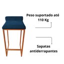 Ver imagem 4 de Kit 2 Banco Banqueta Cadeira Grécia Base Metal Bronze Veludo Cor:azul Marinho