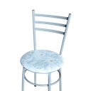 Ver imagem 5 de 4 Cadeiras para Mesa Epoxi Cinza Assento Floral:floral Gelo