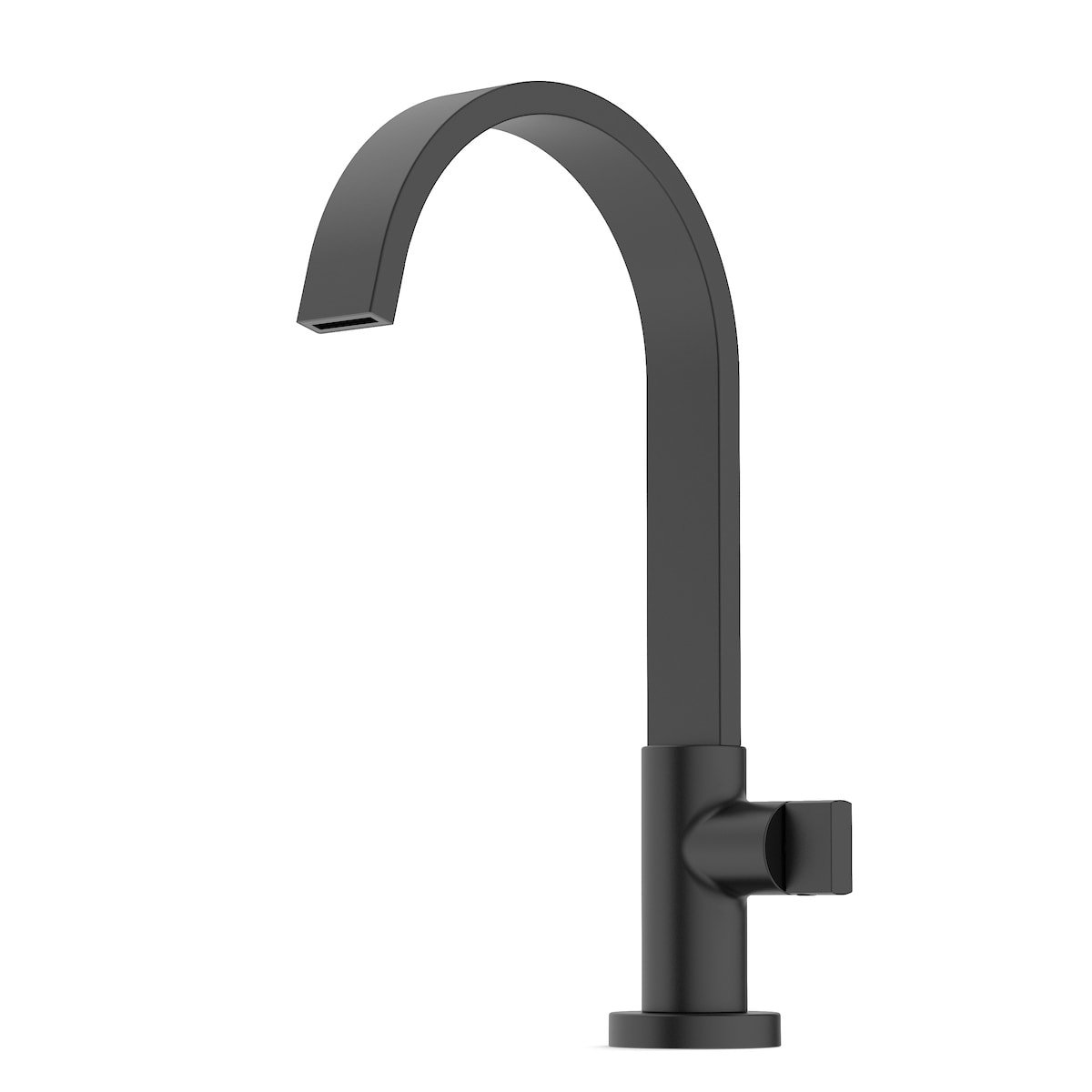 Ver imagem 1 de Torneira para Lavatório de Mesa Bica Alta Flow Preto Matte Celite