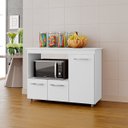 Ver imagem 6 de Balcão Multiuso para Cozinha Micro-Ondas 3 Portas Lina Branco