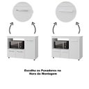 Ver imagem 5 de Balcão Multiuso para Cozinha Micro-Ondas 3 Portas Lina Branco