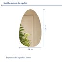 Ver imagem 3 de Espelho Orgânico 77x64 Turim 3mm Art Vidros