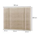 Ver imagem 5 de Cabeceira Estofada Iluminação Led Glow Cama Solteiro 90cm Linho Bege