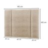 Cabeceira Estofada Iluminação Led Glow Cama Solteiro 90cm Linho Bege - 5