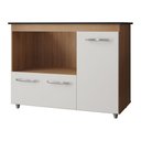 Ver imagem 6 de Balcão para Cooktop Anna 114cm 03 Portas com Tampo Recortado Savana Off White - Abmaza