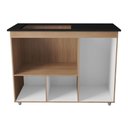 Ver imagem 3 de Balcão para Cooktop Anna 114cm 03 Portas com Tampo Recortado Savana Off White - Abmaza
