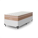 Ver imagem 7 de Cama Box Solteiro + Colchão Paris Molas Ensacadas Bege Couro Branco/bege