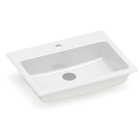 Kit 2 Cubas de Sobrepor com Mesa 55x42cm Optica PQ55 Roca Branco