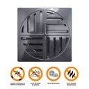 Ver imagem 2 de Ralo Grelha Anti-inseto Automático Inteligente Quadrado 15x15cm Banheiro Lavatório Preto Abs