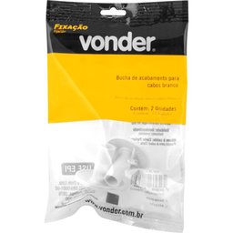 Bucha Acabamento para Cabos Branca com 2 Peças Vonder - 1