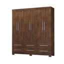Ver imagem 2 de Guarda-Roupa Casal 6 Portas 6 Gavetas com Pés Milano Marrom/Malbec