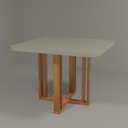 Ver imagem 2 de Sala de Jantar 90x90 4 Cadeiras Paola Bom Pastor