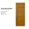 Kit Porta Madeira Frisada 4022 - 70x210 + Trilho Correr 1,40 Natural + Brinde - 2
