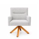 Ver imagem 5 de Poltrona Lykke Giratória Giromad Bouclé Cinza - Sallar Home