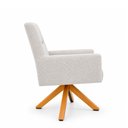 Ver imagem 6 de Poltrona Lykke Giratória Giromad Bouclé Cinza - Sallar Home
