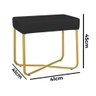 Puff Decorativo Luxo Loja Unna Base Dourado - Nanda Decor:veludo Preto - 3