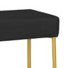Puff Decorativo Luxo Loja Unna Base Dourado - Nanda Decor:veludo Preto - 2