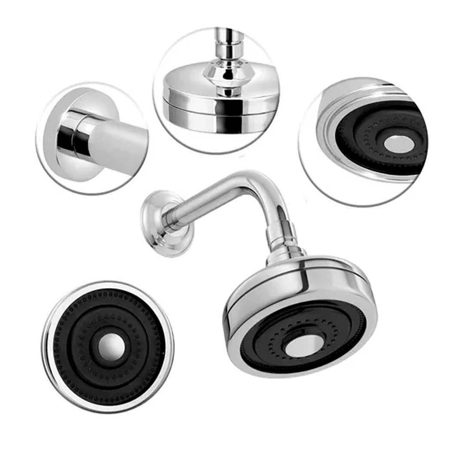 Ducha Auto-limpante Cromado Abs com Cano Inox Rainha Metais - 6