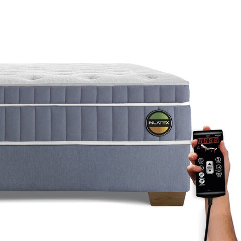 Motion 32 Latex sobre Molas - Queen 158x198cm - Box e Kit Spa