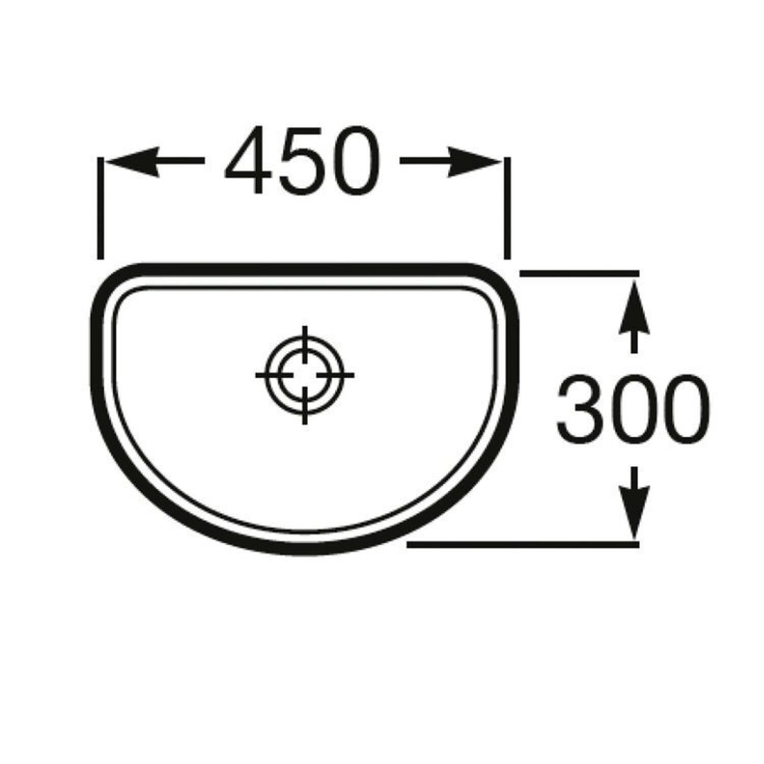 Kit 3 Cubas de Apoio 450x300 Optica Ee45 Roca - 5